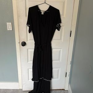 Anthropologie black cotton maxi size large